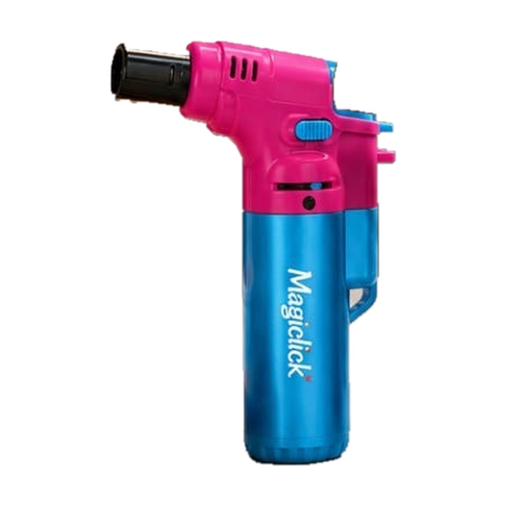 Encendedor soplete Magiclick Torch llama jet recargable fucsia y celeste