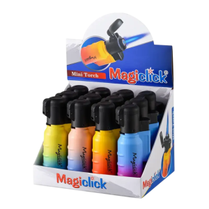 Encendedor Magiclick Mini Torch Bicolor soplete degradé colores vibrantes | Display encendedor Magiclick Mini Torch Bicolor x20 multicolor
