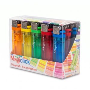 PROMO ENCENDEDOR MAGICLICK TRANSPARENTE (10 Bultos)